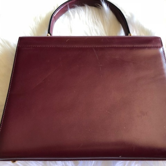 Cartier 'Must de Cartier' Burgundy Leather Satchel - Picture 3 of 8